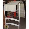 Image 1 : WHITE TWIN BED FRAME (CANOPY BED) NO RAILS