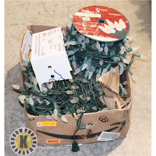 BOX OF LED CHRISTMAS LIGHTS