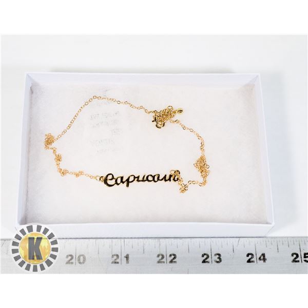 NEW GOLD TONE HOROSCOPE CHAIN CAPRICORN