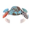 Image 1 : Navajo Chimney Butte Silver Multi Stone Bracelet