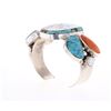 Image 7 : Navajo Chimney Butte Silver Multi Stone Bracelet