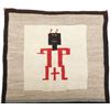 Image 2 : Navajo Yei Be Chei Figural Polychrome Rug c. 1940s