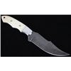 Image 2 : Navajo Pattern Scrimshaw Damascus Knife