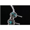 Image 19 : Navajo Apache Blue Turquoise Squash Blossom Set