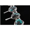 Image 9 : Navajo Apache Blue Turquoise Squash Blossom Set