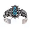 Image 2 : Navajo Ivan J. Howard Sterling Turquoise Bracelet