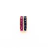 Image 7 : Ruby Blue Sapphire & Diamond 14k Yellow Gold Ring