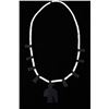 Image 12 : Navajo Inlaid Thunderbird Bone Necklace c. 1930s