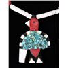 Image 4 : Navajo Inlaid Thunderbird Bone Necklace c. 1930s