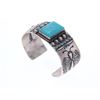 Image 7 : Navajo Johnson Sterling Silver Turquoise Bracelet