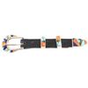Image 1 : Navajo Calvin Begay Sterling Silver Inlaid Buckle