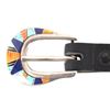 Image 2 : Navajo Calvin Begay Sterling Silver Inlaid Buckle