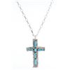 Image 1 : Zuni G & L Leekity Silver Turquoise Cross Necklace
