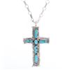Image 2 : Zuni G & L Leekity Silver Turquoise Cross Necklace