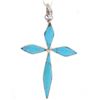 Image 2 : Navajo Sterling Silver Multistone Cross Necklaces