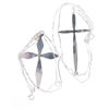 Image 4 : Navajo Sterling Silver Multistone Cross Necklaces