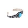 Image 8 : Navajo Billah Sterling Silver Turquoise Bracelet