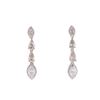 Image 1 : Delicate 3.35 ct. Mixed Cut Fancy Diamond Earrings