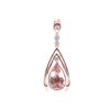 Image 10 : Art Deco Morganite Diamond 14k Rose Gold Earrings