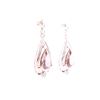Image 2 : Art Deco Morganite Diamond 14k Rose Gold Earrings