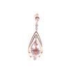 Image 4 : Art Deco Morganite Diamond 14k Rose Gold Earrings