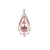 Image 7 : Art Deco Morganite Diamond 14k Rose Gold Earrings