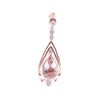 Image 8 : Art Deco Morganite Diamond 14k Rose Gold Earrings
