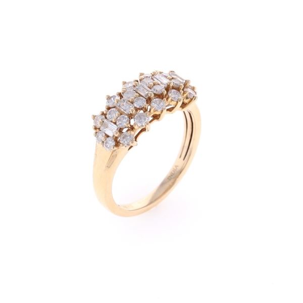 Opulent Diamond & 14k Yellow Gold Ring