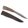 Image 1 : Stag Horn Clip Point Frontiersman Knife c. 1850's