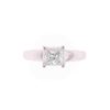 Image 1 : Classic Square Cut 1.08 ct. Diamond Platinum Ring