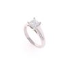 Image 3 : Classic Square Cut 1.08 ct. Diamond Platinum Ring