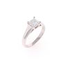 Image 9 : Classic Square Cut 1.08 ct. Diamond Platinum Ring