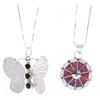 Image 2 : Navajo & Zuni Sterling Silver Multistone Necklaces