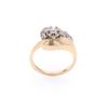 Image 1 : Antique Freeform Diamond & 14k Two Tone Gold Ring