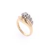 Image 2 : Antique Freeform Diamond & 14k Two Tone Gold Ring