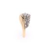 Image 3 : Antique Freeform Diamond & 14k Two Tone Gold Ring