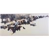 Image 2 : Cowboy Moving Cows Lithograph by Williamson