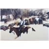 Image 3 : Cowboy Moving Cows Lithograph by Williamson