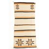 Image 1 : Navajo Banded Double Saddle Blanket Rug c. 1950's
