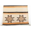 Image 3 : Navajo Banded Double Saddle Blanket Rug c. 1950's