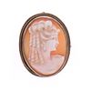 Image 2 : C1890 Cameo Carved Shell 12k GF Portrait Brooch's