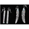 Image 1 : Navajo T&R Singer Sterling Silver Dangle Earrings