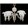 Image 3 : Lightolier Chandelier, Five-Arm, Glass Bobeches