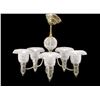 Image 1 : Lightolier Chandelier, Five-Arm, Glass Bobeches