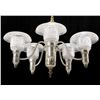 Image 4 : Lightolier Chandelier, Five-Arm, Glass Bobeches