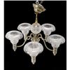 Image 5 : Lightolier Chandelier, Five-Arm, Glass Bobeches