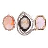 Image 1 : 1890 Cameo Carved Shell 12k GF Brooch's & Necklace