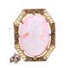 Image 2 : 1890 Cameo Carved Shell 12k GF Brooch's & Necklace