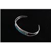 Image 8 : Zuni Sterling Silver Kingman Turquoise Bracelet
