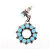 Image 8 : Navajo & Zuni Sterling Silver Multi Stone Earrings